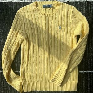 Polo Cable-Knit Cotton Sweater